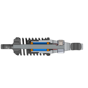 NXUSA-300-60 Nexx Racing Ammortizzatore ad olio Premium a doppia molla Centrale (Rosso)