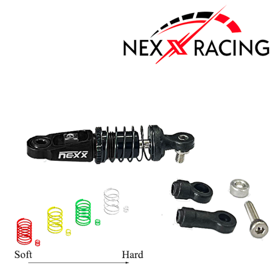 NXUSA-300-60 Nexx Racing Ammortizzatore ad olio Premium a doppia molla Centrale (Nero)
