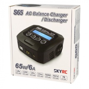 SkyRC S65 AC LiPo 2-4s 6A 65W Discharger 2A 10W