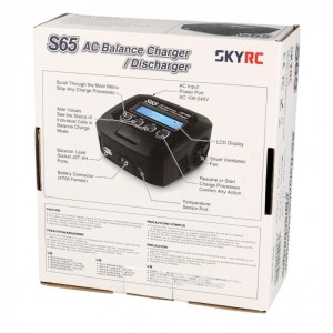 SkyRC S65 AC LiPo 2-4s 6A 65W Discharger 2A 10W