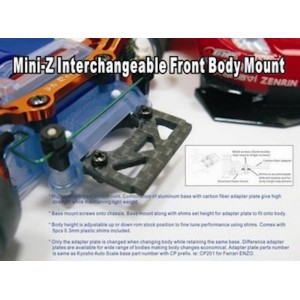 Pn Racing Mini-Z Ferrari 599XX Adattatore in fibra di carbonio