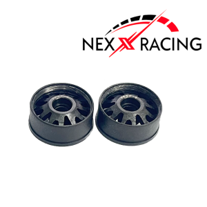 NXUSA-EVO-F+0 Nexx Racing “JUD” threaded carbon-fiber reinforced EVO Flanged Front Wheels for Mini-Z