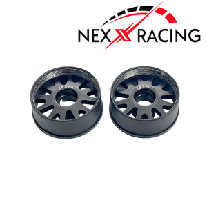 NXUSA-EVO-F+0 Nexx Racing “JUD” threaded carbon-fiber reinforced EVO Flanged Front Wheels for Mini-Z