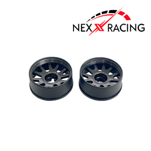 NXUSA-EVO-F+0 Nexx Racing “JUD” threaded carbon-fiber reinforced EVO Flanged Front Wheels for Mini-Z