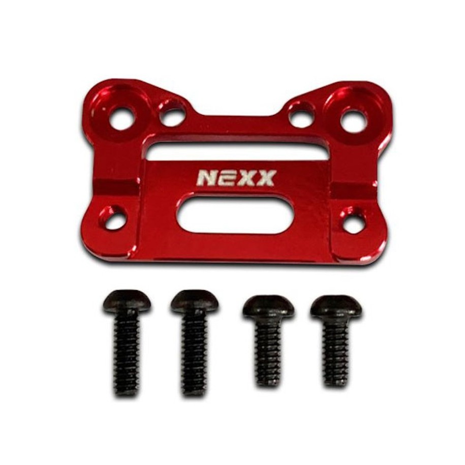 NX-202 Nexx Racing Base in alluminio per supporto carbonio anteriore (Rosso)