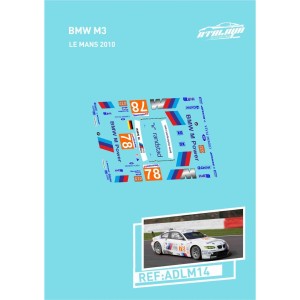 Decal ad acqua BMW M3 Le Mans 2010