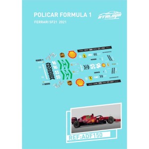 Decal ad acqua POLICAR F1 FERRARI SF21 2021