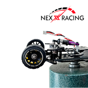 NXUSA-EVO-R+0 14 mm Nexx Racing “JUD” threaded carbon-fiber reinforced EVO Flanged Rear Wheels for Mini-Z