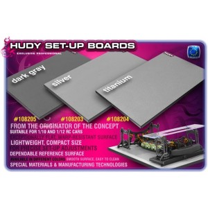 108205 Flat Set-Up Board For 1/10 Touring Cars - Dark Grey