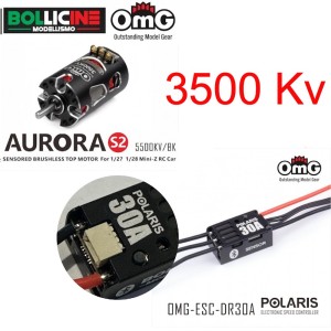 POLARIS DR-30A Sensored Brushless + OMG-MT AURORA-S2-3500KV Sensored