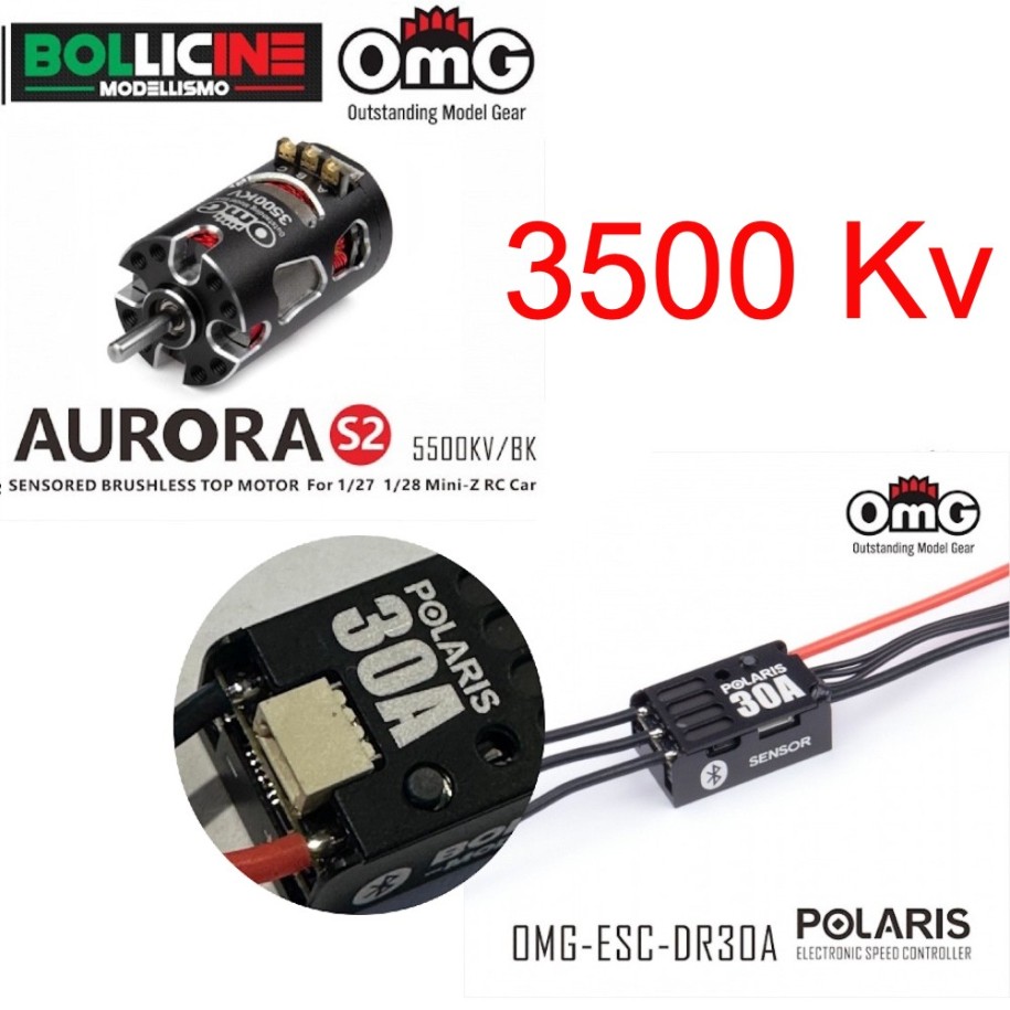 POLARIS DR-30A Sensored Brushless + OMG-MT AURORA-S2-3500KV Sensored