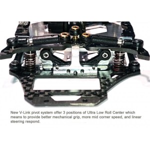 MRV 1:28 V-Link RWD Chassis + ESC Brushless 20A SensorLess + Motore BRUSHLESS 3500KV + A06CLS V2 BLACK