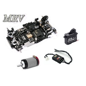 MRV 1:28 V-Link RWD Chassis + ESC Brushless 20A SensorLess + Motore BRUSHLESS 3500KV + A06CLS V2 BLACK