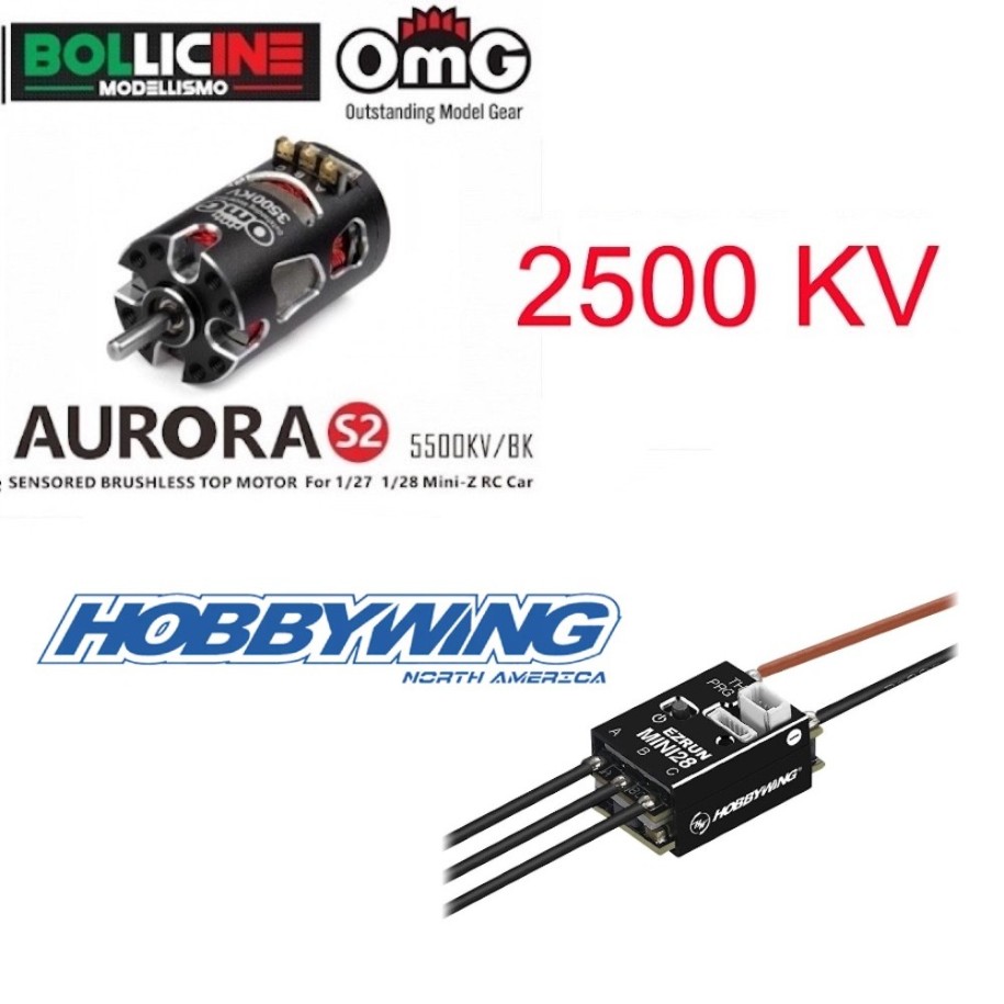 Hobbywing Mini28 Combo + OMG-MT-AURORA-S2-2500KV/BL Sensored