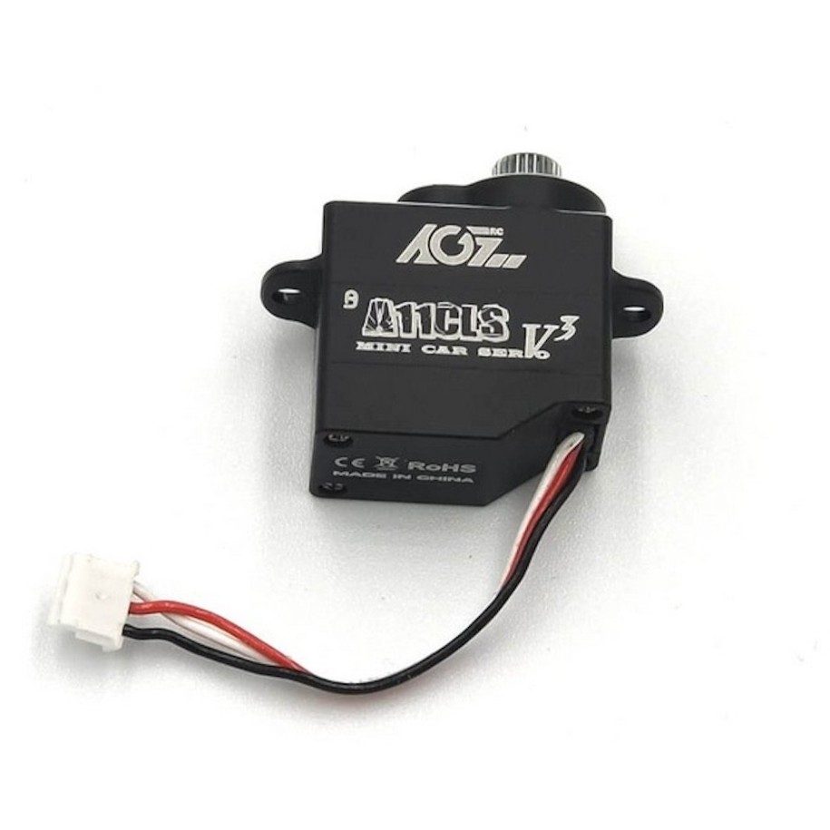 AGF-RC A11CLS V3 PROGRAMMABLE SERVO METAL CASE FOR MINI SCALE CARS (BLACK)