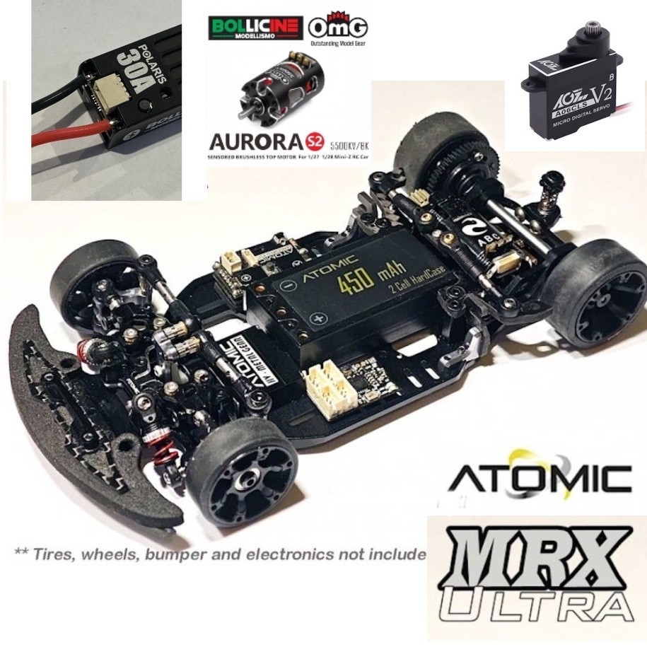 MRX Ultra 2WD Chassis Kit+ NEW POLARIS 30A Sensored + OMG-AURORA-S2-3500KV + AGFRC A06CLS V2 BLACK