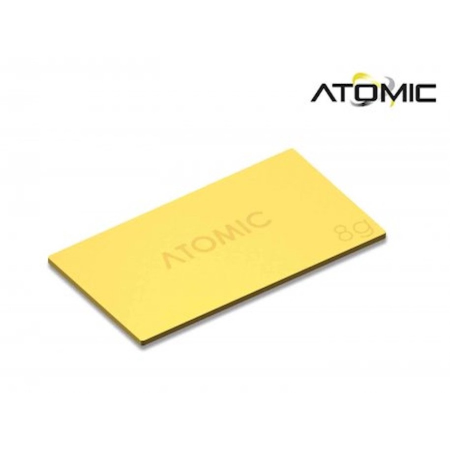 Zavorra Sotto-Batteria in Ottone 8g (24x44x1mm) | Bollicine Modellismo
