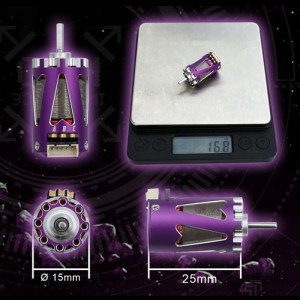 Furitek Hellfire 1410 5500KV Motore Sensored Nero 1:28