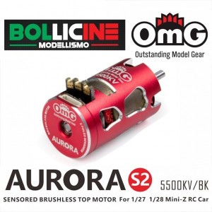 OMG-MT-AURORA-S2-5500KV Sensored brushless top motor for 1/27 and 1/28 Mini-Z RC Car