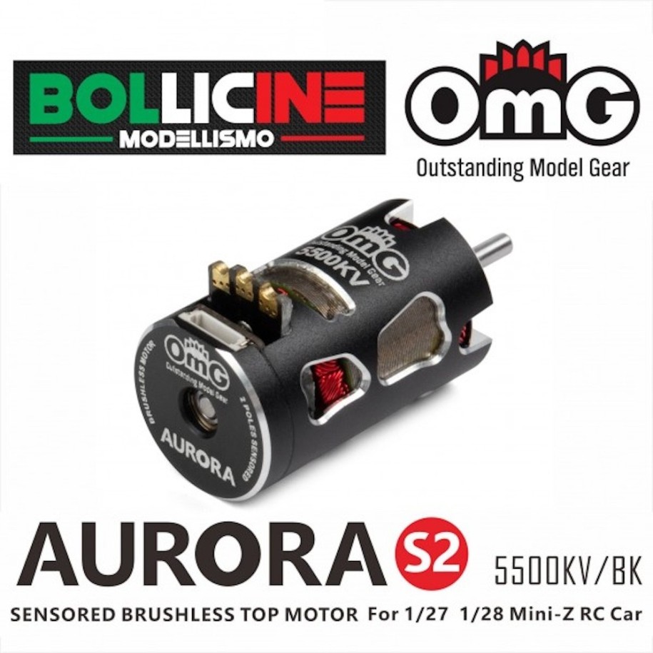 OMG-MT-AURORA-S2-7500KV Sensored brushless top motor for 1/27 and 1/28 Mini-Z RC Car