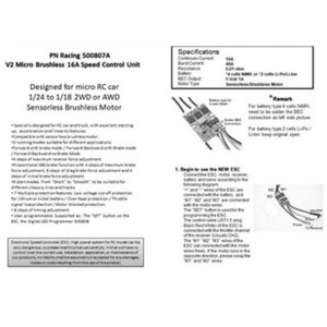 Regolatore Micro Brushless 16A Speed Compatibile Lipo / AAA