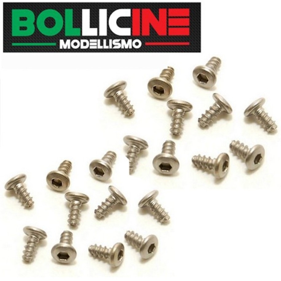 Bollicine viti 2X8 in alluminio auto filettanti esagonali testa bombata (20PCS)