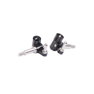 NX-271-BL Nexx Racing Set fuselli in alluminio per V-LINE con asse ruota da 3 mm (Neri)